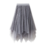 Peng Star Yarn Skirt Autumn 2025 New Korean Version Of Irregular Velvet Skirt In The Long Female