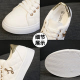 White Shoes Women Light Simple Fashion 2025 Spring And Autumn Low Help Flat Bottom Lady Trend