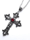 Rhinestone Chrome Hearts Necklace- Outfit