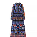 Women's Explosive Collar Print Long-Sleeved