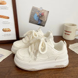 Fufu With Skirt Small White Shoes Women 2025 New Spring Chic Shoes Thick-Soled Casual