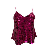 Shoot Hottie Sexy Night Club Heavy Bling Flash Shiny V Tie Sling Vest Sleeveless Top