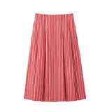 Women's INS Burst Fashion Striped Blouse + Striped Flute Dress