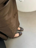 Head Shallow Single Shoes Women 2025 Spring And Autumn New French Evening Style Temperament Gentle Fairy Flat Bottom Retro Grandmother