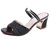New Women's Sandals Slippers High Heel Thick Heel Summer New Women's