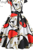 Women Vintage Dress Summer Floral Print Short Sleeve Dresses 50s 60s Office Party Rockabilly Swing Retro Pinup Plus