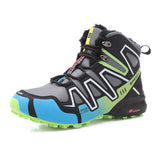 Outdoor Snow Boots High Help Plus Velvet Hiking Shoes Anti-Slip Thick And Lightweight Climbing Men's Cotton