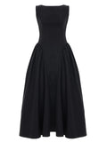Famous Temperament Waistless Long Swing A Dress Simple Elegant Women Party Party Dress Dress