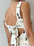 Bow Strap Spring Dress Dress Dress Sexy Bare Back Sling Dress