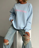 Zingj New Women's Casual Fashion Print Plus Thick Versatile Top Long-Sleeved
