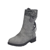 Autumn And Winter New Women's Cotton Boots Flat Bottom Leisure Size 43 Medium Boots Women Hot Snow