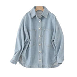 And Autumn 2025 New Women's Urban Casual Wash Denim Shirt Jacket Jacket
