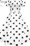 Women Summer Yellow Polka Dot Short Sleeve Peter Pan Collar Elegant Party Dress Casual Vintage A-line Midi