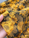 Autumn Women Red/Gold Floral Printed Patchwork Long Dress Vintage Stand Collar Sleeveless High Waist A-Line Vestidos