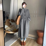 And Winter Women's Clothing New Design Feeling Thick Loose Temperament Lazy Coat Long Sweater Cardigan