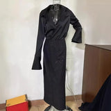 Zingj 2023 New Fashion Temperament Elegant Heavy Industry Diamond Split Hip Skirt Set-Outfit