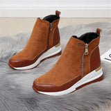 Large-Size Boots Children 2025 Autumn And Winter New Sports Wind Round Head Side Zippered Women's Snow