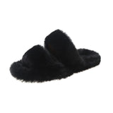 Autumn And Winter New Plush Slippers Women Home Warm Cotton Slippers Casual Fashion Wearing Hair Slippers