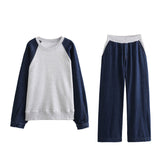 Women's INS Burst Fashion Casual With Cowboy Splicing Sweating + Trousers