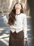 French Small Fragrant Retro Temperament Knitted Knitted Sweater Jacket In Autumn And Winter Sweater Jacket In The Autumn Of