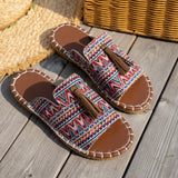 Bohemian Beach Women's Shoes In The Summer Of 2025 43-Yard Wish Large-Size Flat-Bottomed Slippers For
