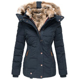 Winter Warm Collar Long-sleeve Zipper Slim-fitting