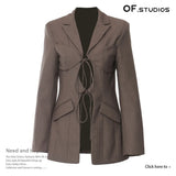 New Irregular Cut Hollow Niche Blazer Tops Female