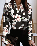 Explosion Spring Long Sleeve V-Neck Loose Print Shirt Shirt Shirt For