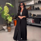 Zingj 2024 New Women's Solid Color Casual Fashion Long Windbreaker Pants Suit-Outfit