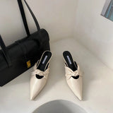 Toe Half Slippers Women's 2021 Spring and Summer New Pointed Toe Outer Wear Thin Heeled Shoes Sandals Women's