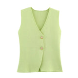 Color Knitted Vest Fashion Leisure 2025 New Women's