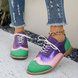 Spring And Autumn Of 2025 Burning Brock Single Shoes Women's Large Size Thrombotic With Round Head Single