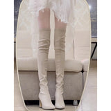 The Beautiful Korean Version Of The Temperament High-Heeling Boots! High-Heeling Elastic Thin Boots Show Thin Legs Longer Than Knee