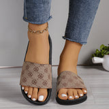 Pattern Thick Bottom Slippers Women Wearing Exposed Toe Beach Cool