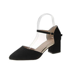 Heel Women's 2025 New Working Shoes Women Black Light Mouth Empty Single Shoes Female Buckle Net Red