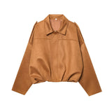 New Velvet Texture Effect Bomber Jacket