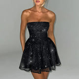 Zingj Hot Selling With Chest Temperament Fashion Gauze Small Dress Backless Dress