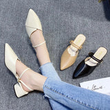 And Cool Slippers Women's Summer 2025 Bag Head Half Slippers Korean Version Of The Inside And Outside Two High And Women's Shoes