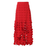 New Petal Three-Dimensional Burning Double Flowing Half-Dress Skirt Short Skirt Female