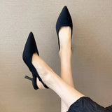 Summer New Pointed Thin Heel Single Shoes Behind The Empty Sandals High Heels Muller