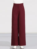 Of Angola Red 2025 Autumn And Winter New No-Neck Waist-High Design Simple Pants