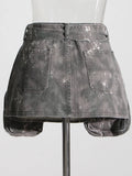 Trend A-Line Denim Skirt Autumn 2025 New Tail Splicing Pocket Design Tooling Pear-Shaped Women's