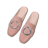 Bottom Round Half Slippers Women's Leisure Bag Head Retro Lazy Outside Wearing A Follower Muller Single Shoe Size