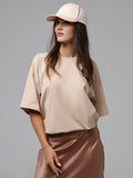 Spring Summer New Solid Color T-Shirt Women Hot Pure Cotton Short-Sleeved Top