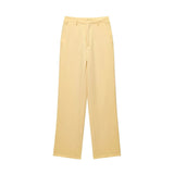 New Women's Collar Short-Sleeved Short Coat Straight Trousers 8491053