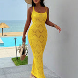 Sales Women's Clothing 2025 Summer New Fashion Sexy Bare Back Hollow Hair Weaving Sling