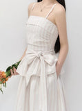Design Sense Of Small Gentle And Comfortable Thin Fashion Casual Pink Stripe Sling Corset