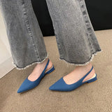 Low-Heeled Sandals Women In The Spring And Autumn Of 2025 New Thick Heel Single-Shoe Temperament Famous Pointed High