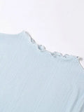 High Neck Semi Sheer Knit Top- Outfit