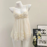 Sling Aja Skirt Cute Sweet Lace Mesh Sexy Morning Robe Court Princess Fairy Pyjamas